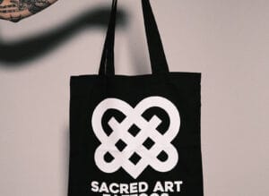 SACRED ART TATTOOS LOGO - TOTE - BLACK